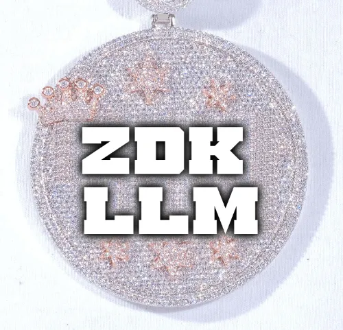 CUSTOM LETTER NECKLACE 3D BIG CROWN DISC sold by The GUU Shop