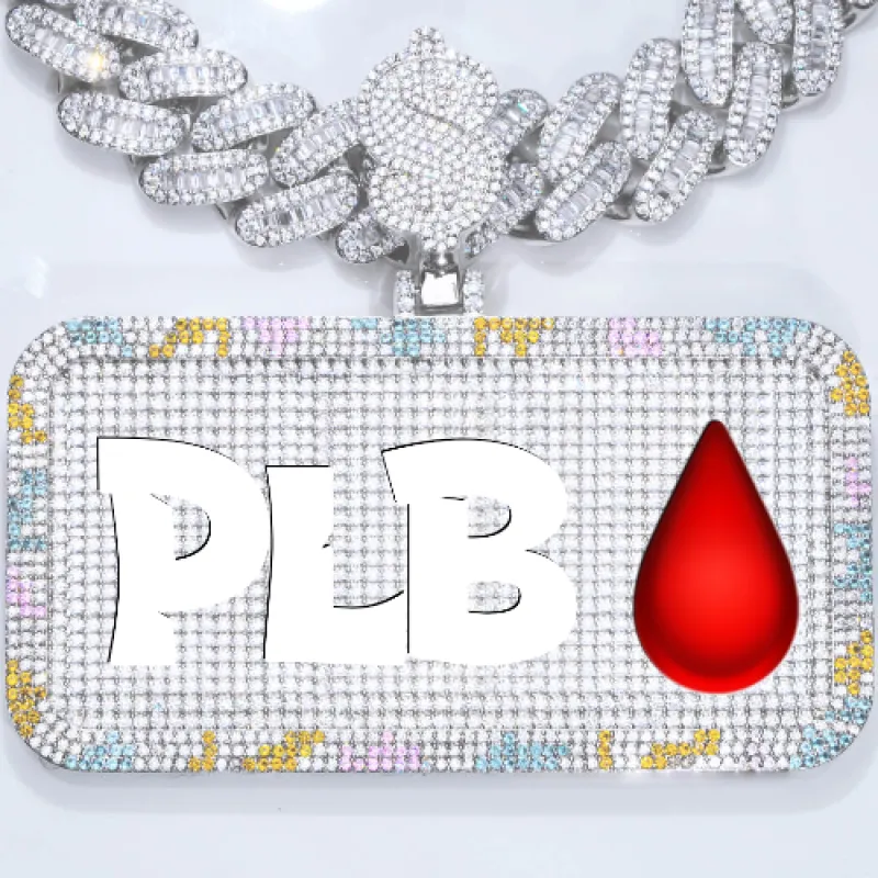 CUSTOM LETTER NECKLACE 3D COLORFUL SQUARE sold by The GUU Shop