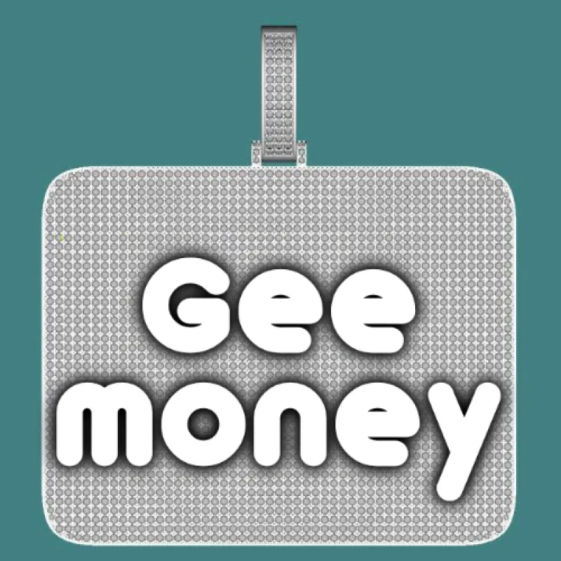 CUSTOM LETTER NECKLACE 3D BIG SQUARE sold by The GUU Shop