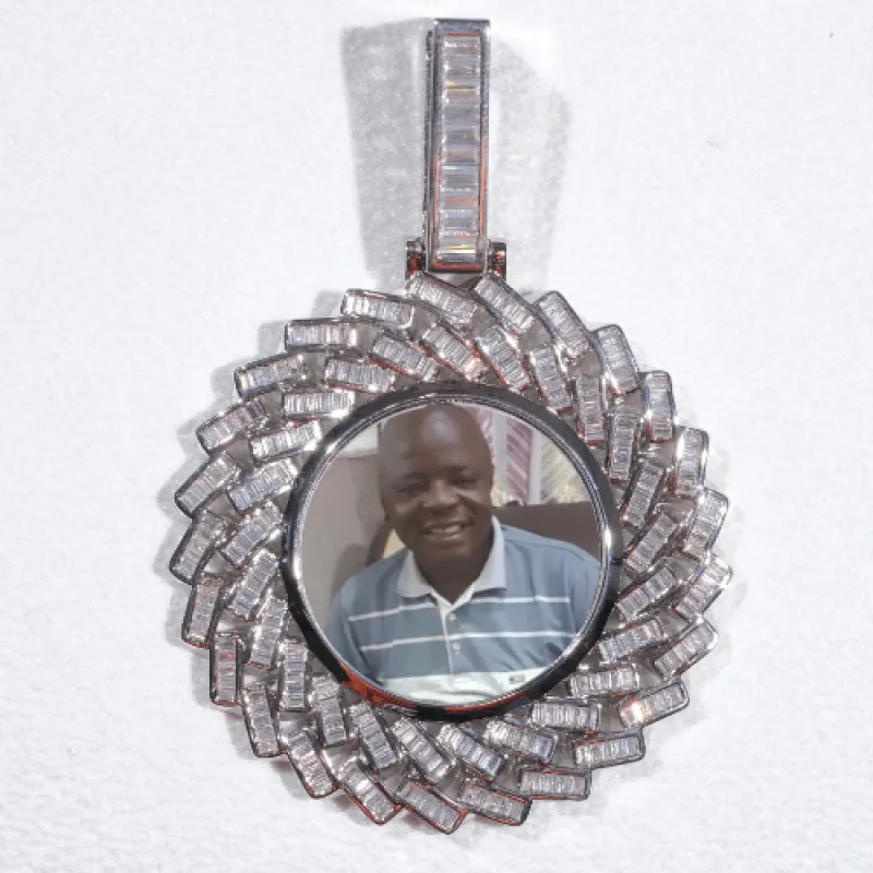 Large 3D Baguette Custom Picture Pendant sold by The GUU Shop