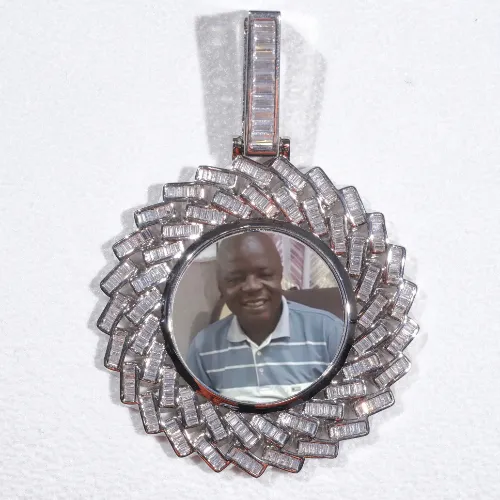 Large 3D Baguette Custom Picture Pendant sold by The GUU Shop