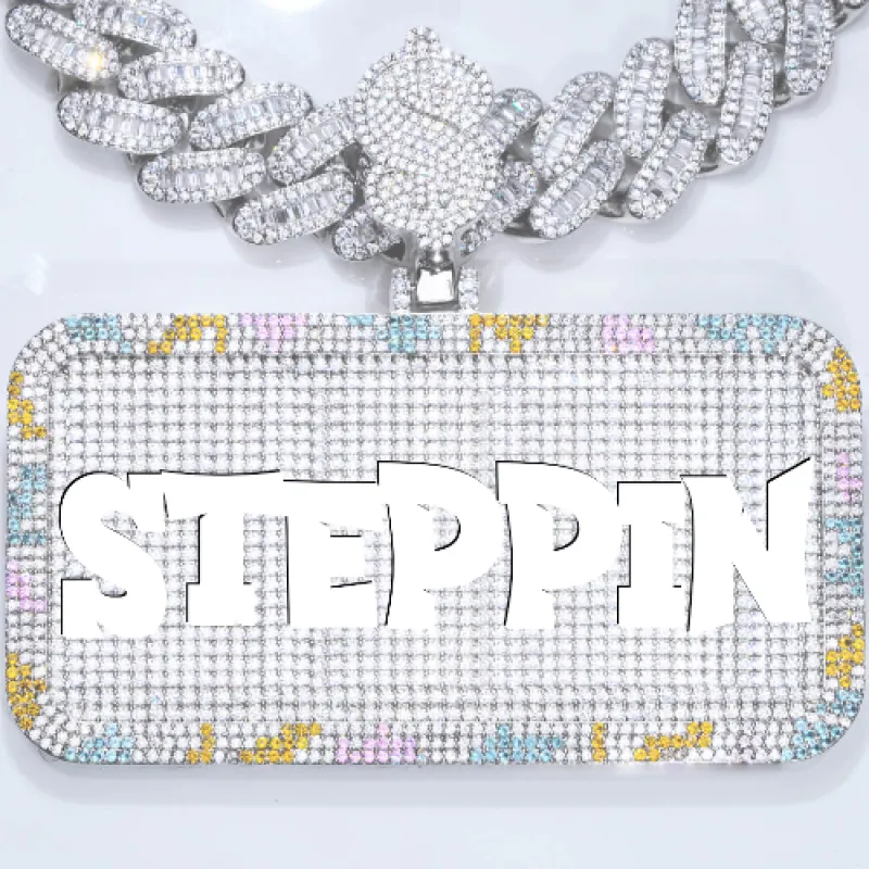 CUSTOM LETTER NECKLACE 3D COLORFUL SQUARE sold by The GUU Shop