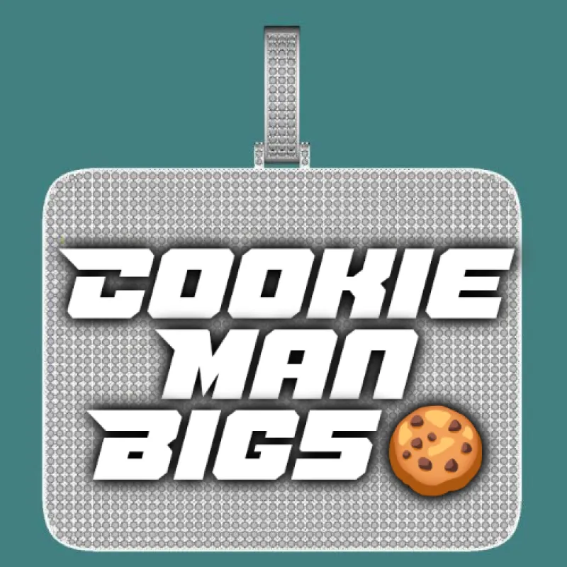 CUSTOM LETTER NECKLACE 3D BIG SQUARE sold by The GUU Shop