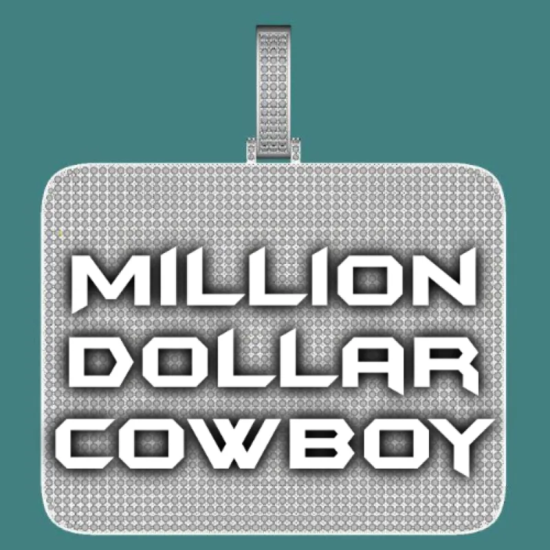 CUSTOM LETTER NECKLACE 3D BIG SQUARE sold by The GUU Shop