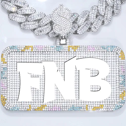 CUSTOM LETTER NECKLACE 3D COLORFUL SQUARE sold by The GUU Shop