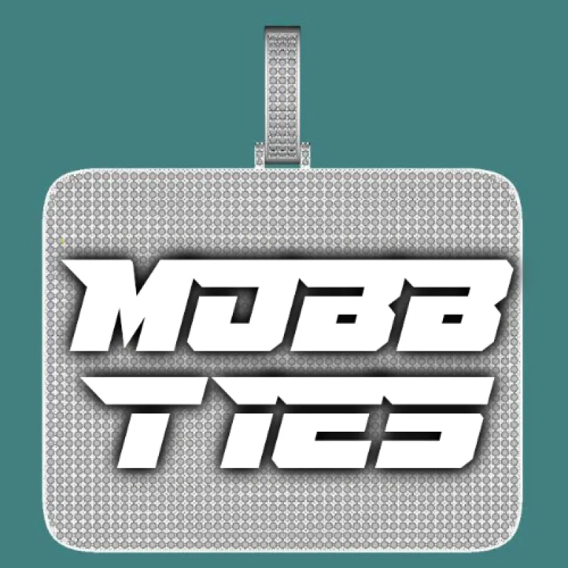 CUSTOM LETTER NECKLACE 3D BIG SQUARE sold by The GUU Shop