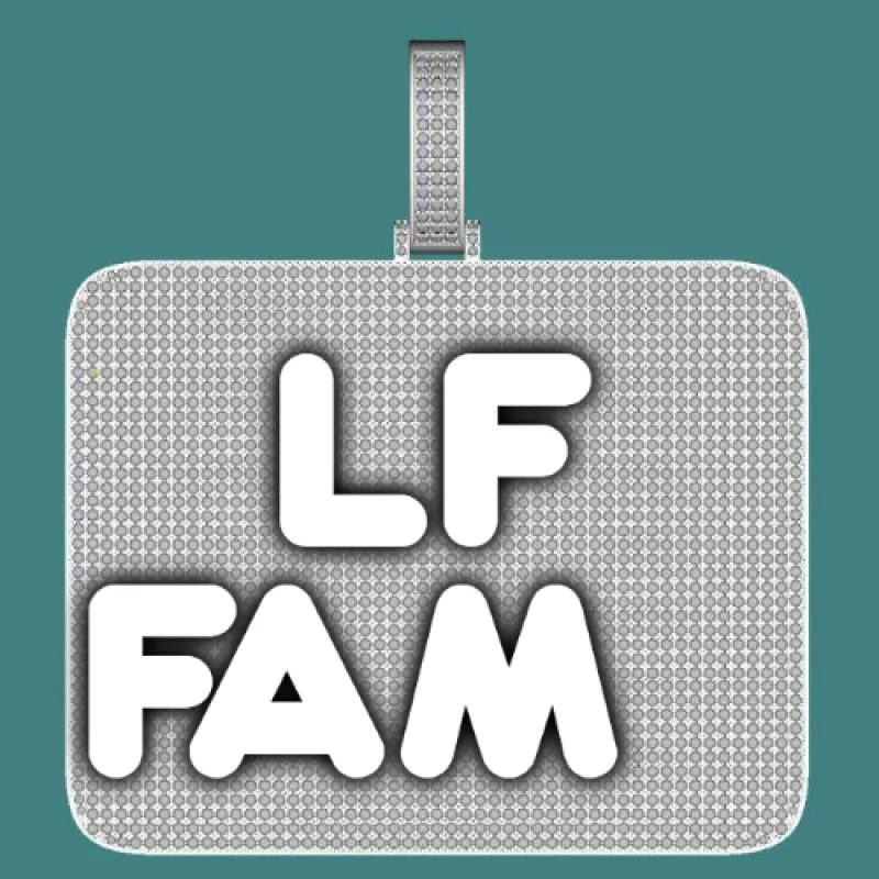 CUSTOM LETTER NECKLACE 3D BIG SQUARE sold by The GUU Shop