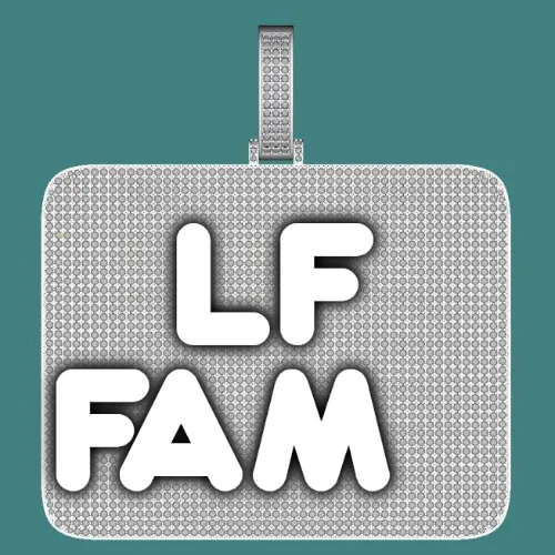 CUSTOM LETTER NECKLACE 3D BIG SQUARE sold by The GUU Shop