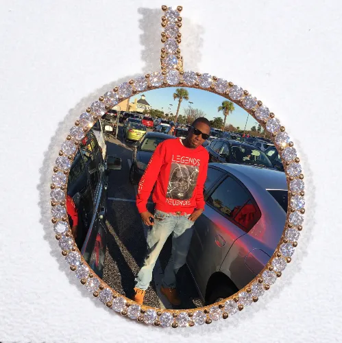 LARGE 3D CIRCLE CUSTOM PICTURE PENDANT sold by The GUU Shop