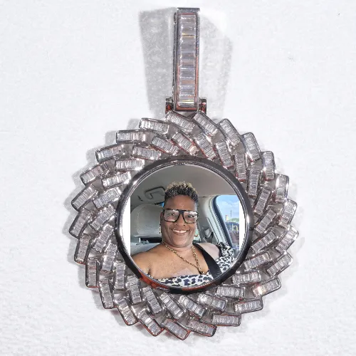 Large 3D Baguette Custom Picture Pendant sold by The GUU Shop