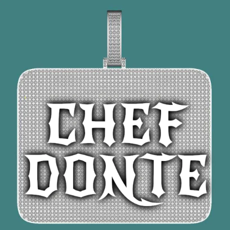 CUSTOM LETTER NECKLACE 3D BIG SQUARE sold by The GUU Shop