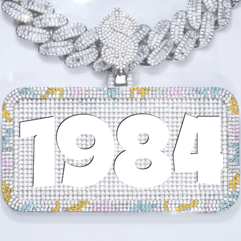 CUSTOM LETTER NECKLACE 3D COLORFUL SQUARE sold by The GUU Shop