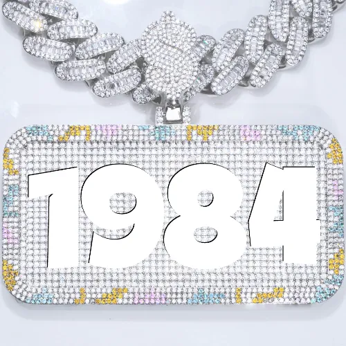 CUSTOM LETTER NECKLACE 3D COLORFUL SQUARE sold by The GUU Shop