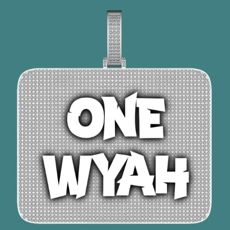 CUSTOM LETTER NECKLACE 3D BIG SQUARE sold by The GUU Shop