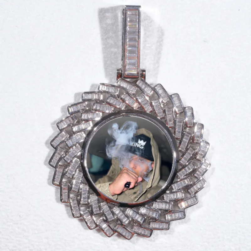 Large 3D Baguette Custom Picture Pendant sold by The GUU Shop