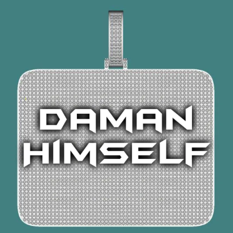 CUSTOM LETTER NECKLACE 3D BIG SQUARE sold by The GUU Shop