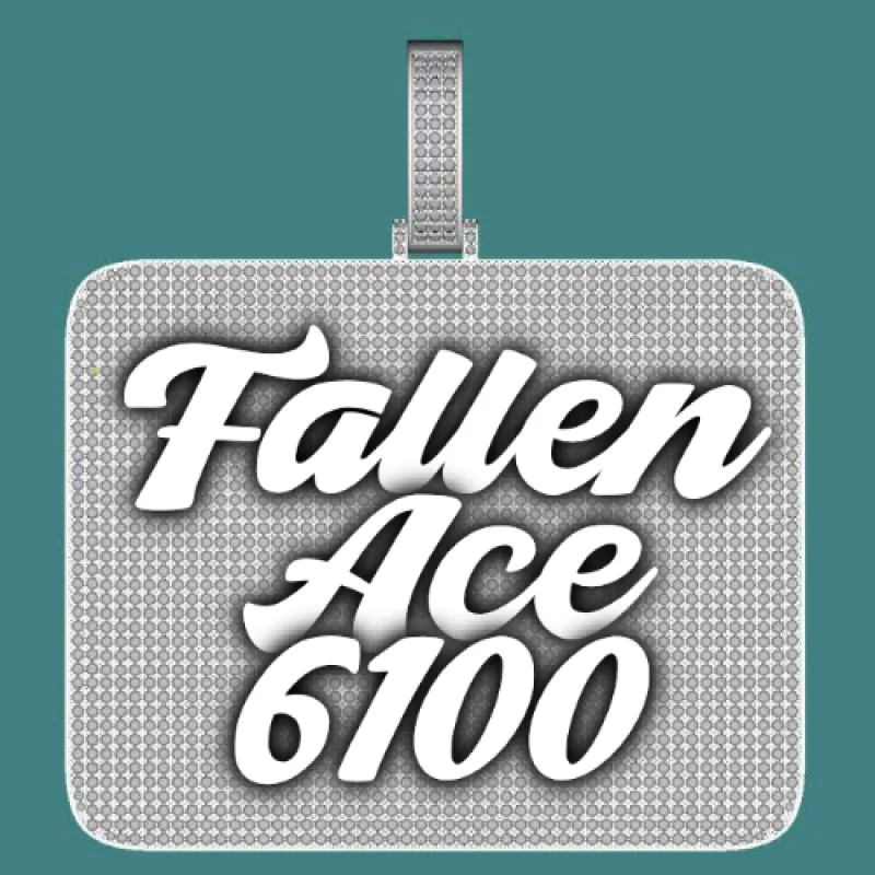 CUSTOM LETTER NECKLACE 3D BIG SQUARE sold by The GUU Shop