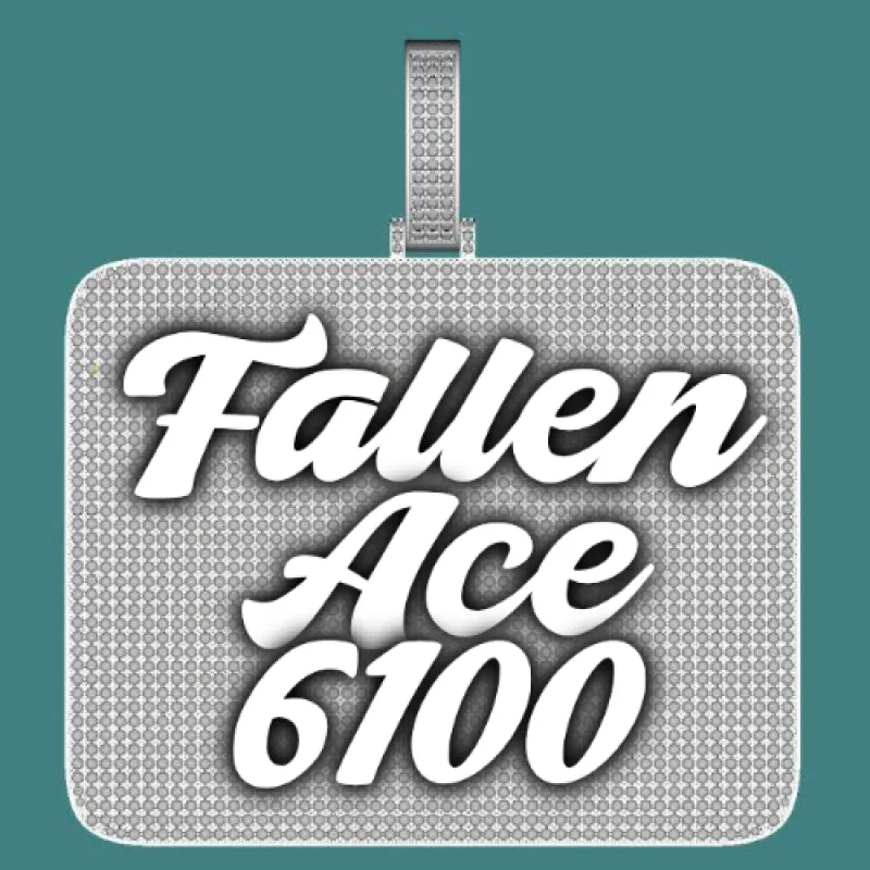 CUSTOM LETTER NECKLACE 3D BIG SQUARE sold by The GUU Shop