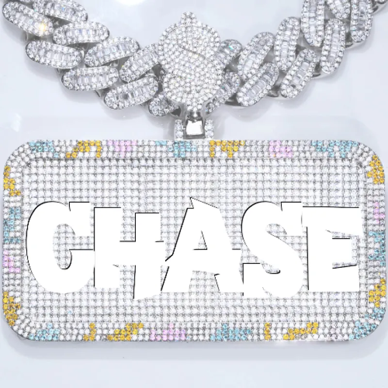 CUSTOM LETTER NECKLACE 3D COLORFUL SQUARE sold by The GUU Shop