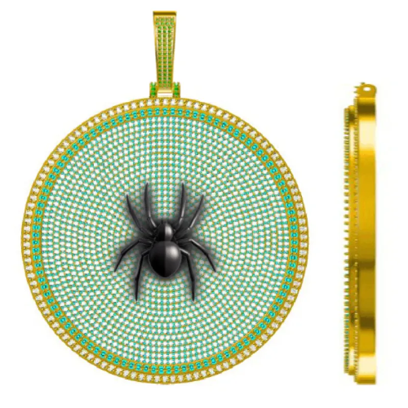 CUSTOM LETTER NECKLACE 3D BIG DISC sold by The GUU Shop