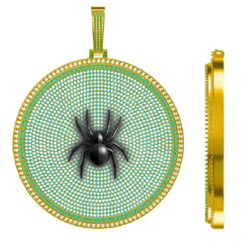 CUSTOM LETTER NECKLACE 3D BIG DISC sold by The GUU Shop