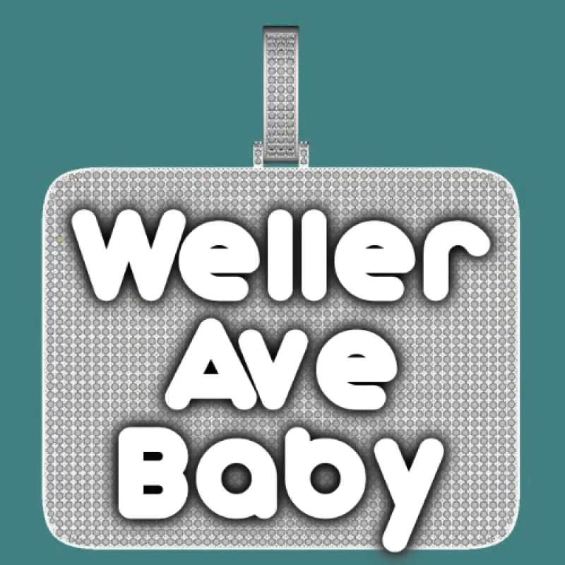 CUSTOM LETTER NECKLACE 3D BIG SQUARE sold by The GUU Shop