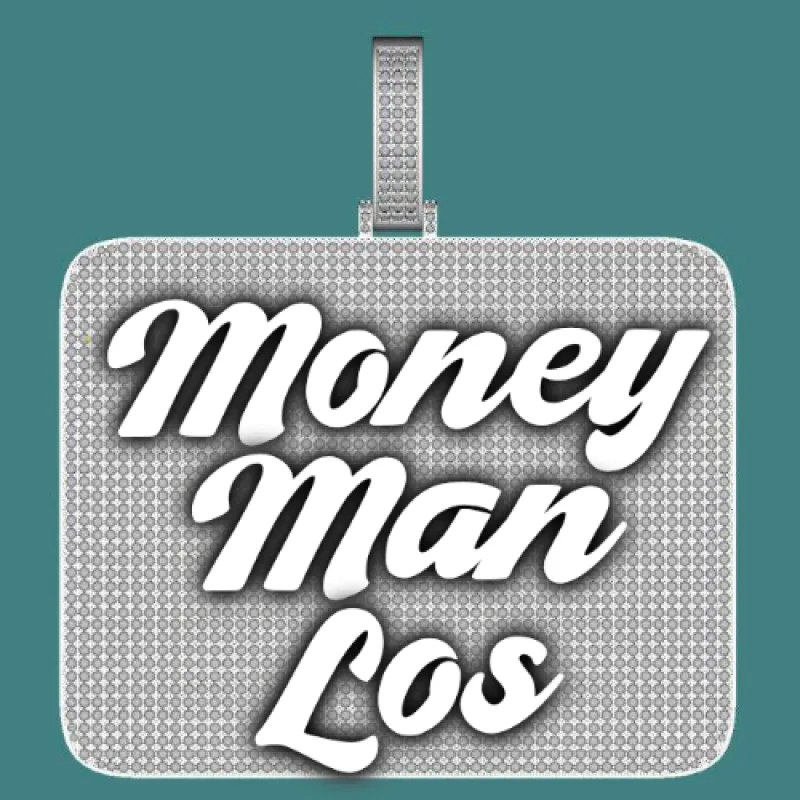 CUSTOM LETTER NECKLACE 3D BIG SQUARE sold by The GUU Shop