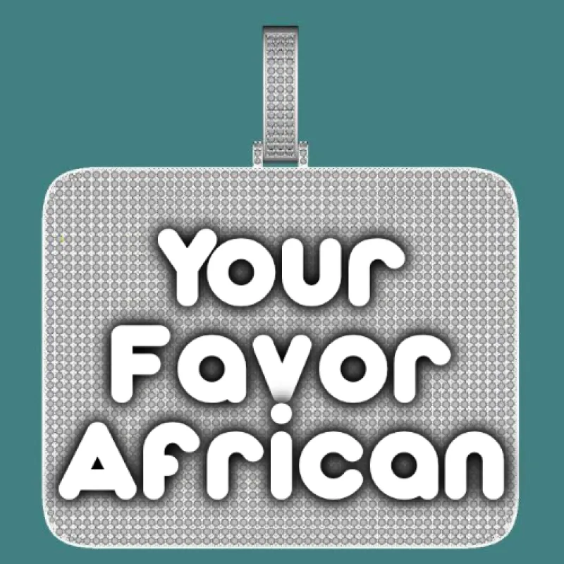 CUSTOM LETTER NECKLACE 3D BIG SQUARE sold by The GUU Shop