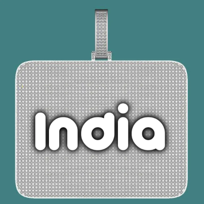 CUSTOM LETTER NECKLACE 3D BIG SQUARE sold by The GUU Shop