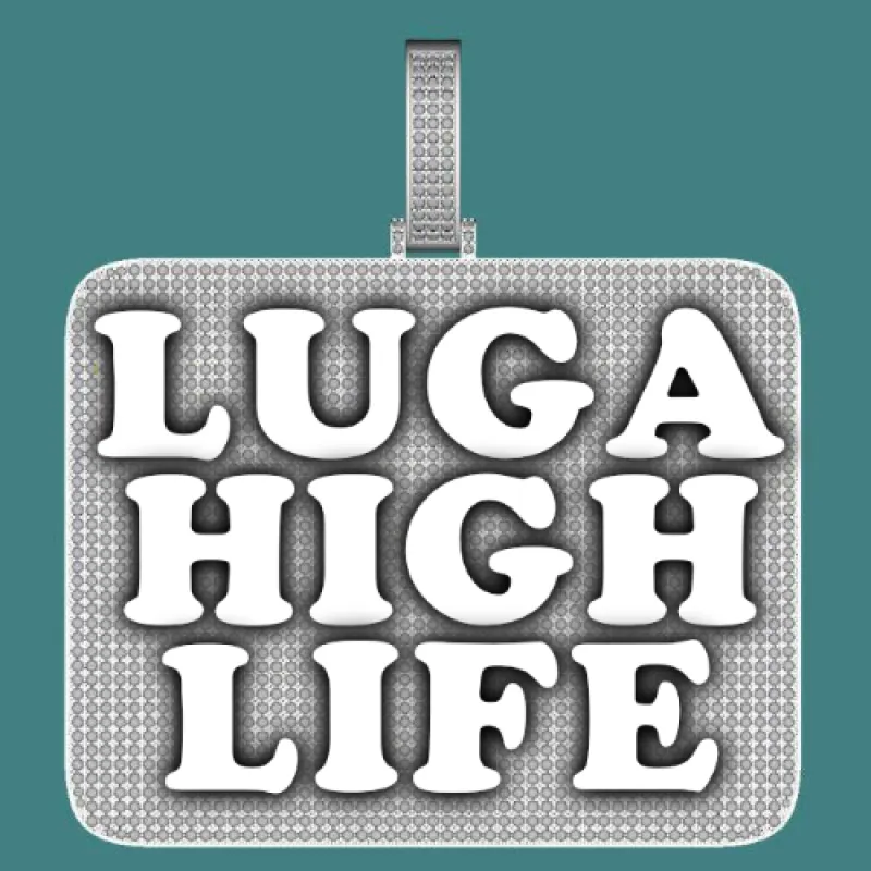 CUSTOM LETTER NECKLACE 3D BIG SQUARE sold by The GUU Shop