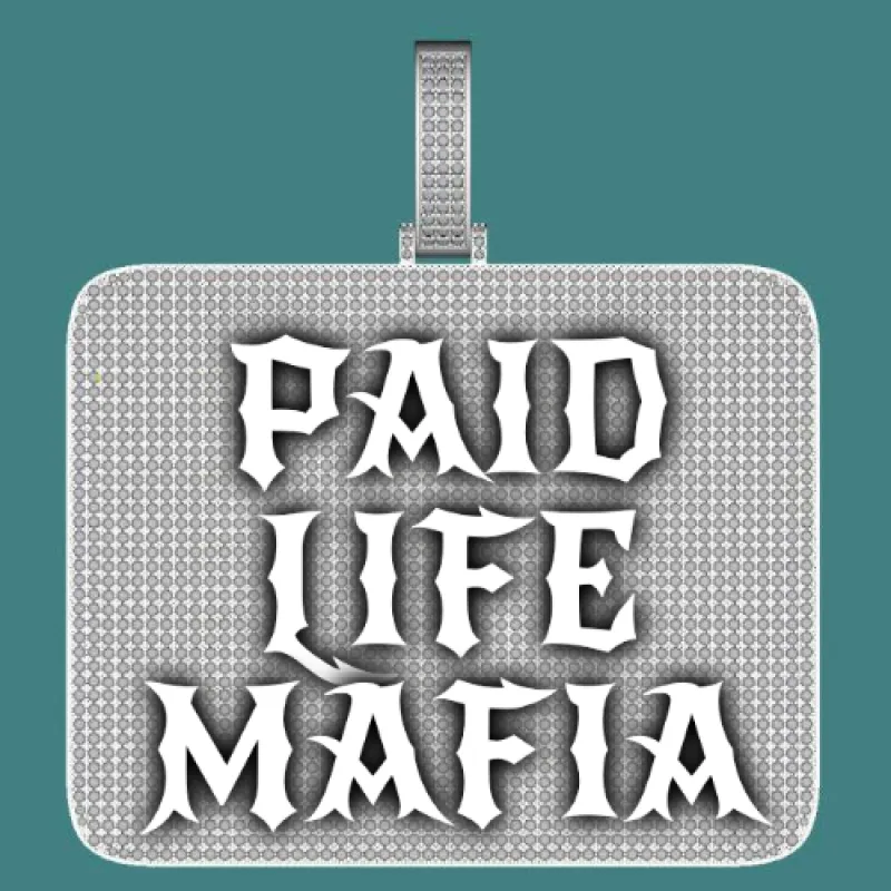 CUSTOM LETTER NECKLACE 3D BIG SQUARE sold by The GUU Shop