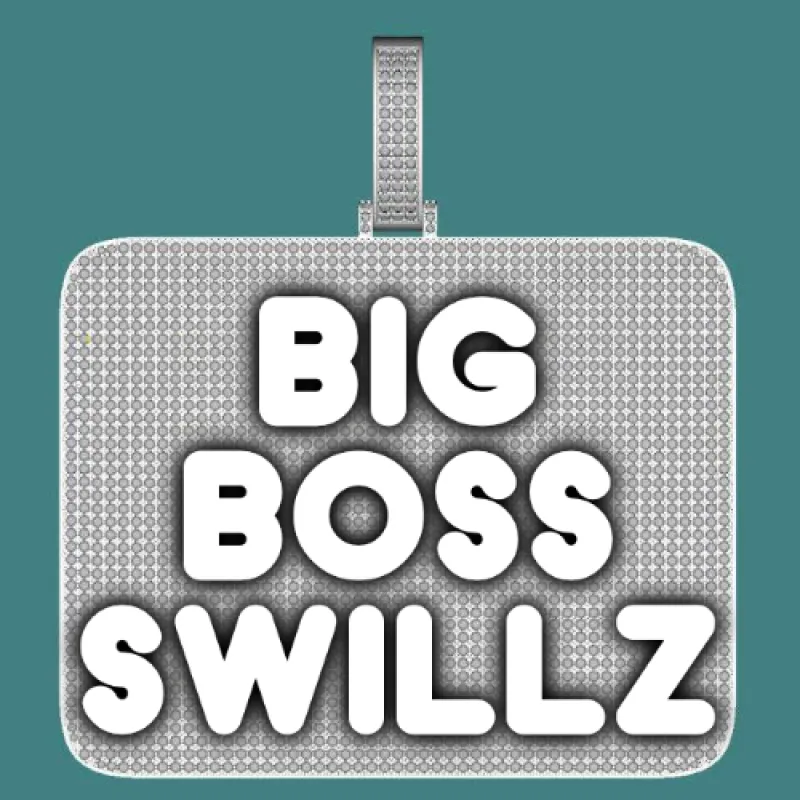 CUSTOM LETTER NECKLACE 3D BIG SQUARE sold by The GUU Shop