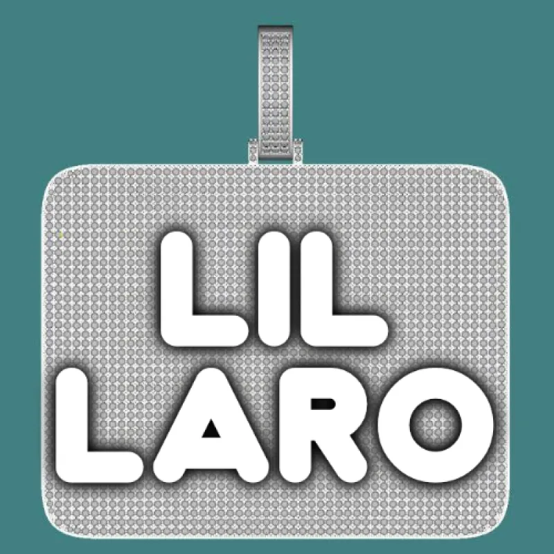 CUSTOM LETTER NECKLACE 3D BIG SQUARE sold by The GUU Shop