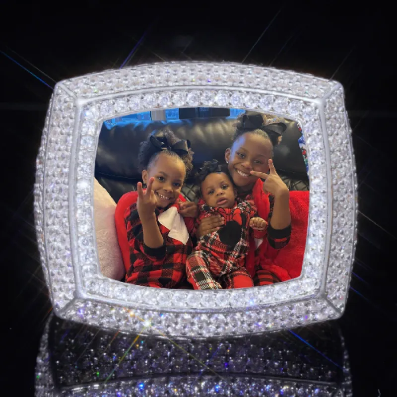 3D CUSTOM PICTURE ICED RING sold by The GUU Shop