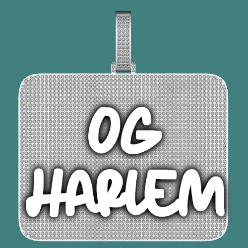 CUSTOM LETTER NECKLACE 3D BIG SQUARE sold by The GUU Shop