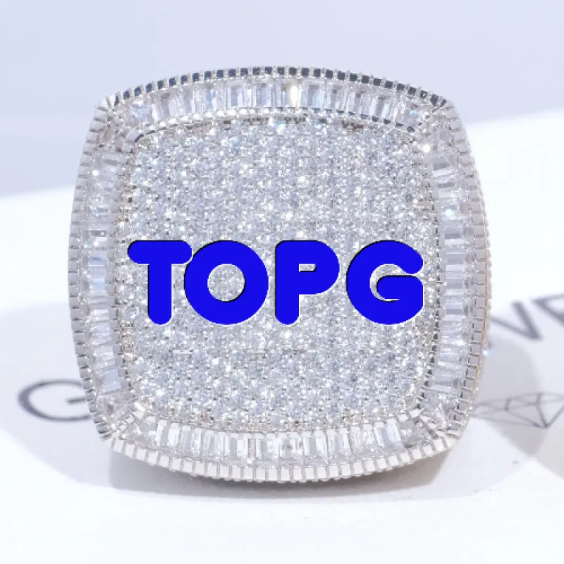 CUSTOM LETTER 3D ICED RING sold by The GUU Shop