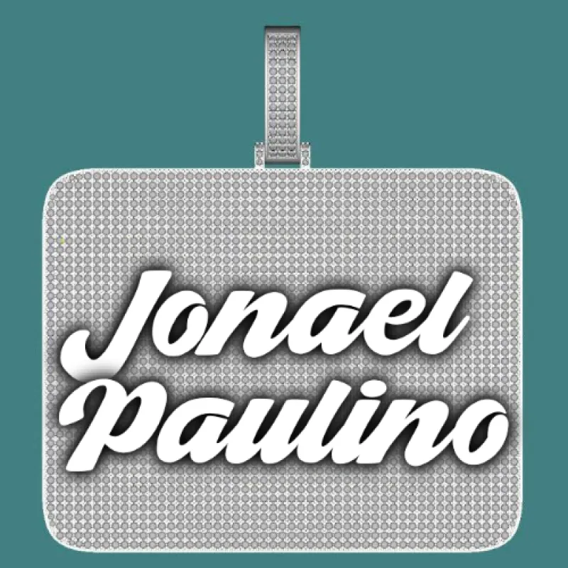 CUSTOM LETTER NECKLACE 3D BIG SQUARE sold by The GUU Shop