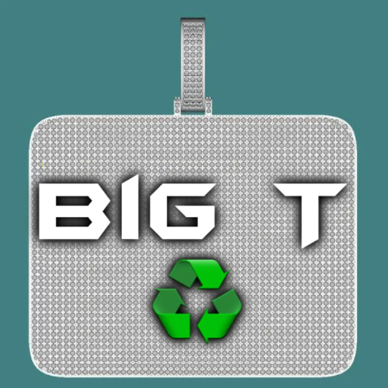 CUSTOM LETTER NECKLACE 3D BIG SQUARE sold by The GUU Shop