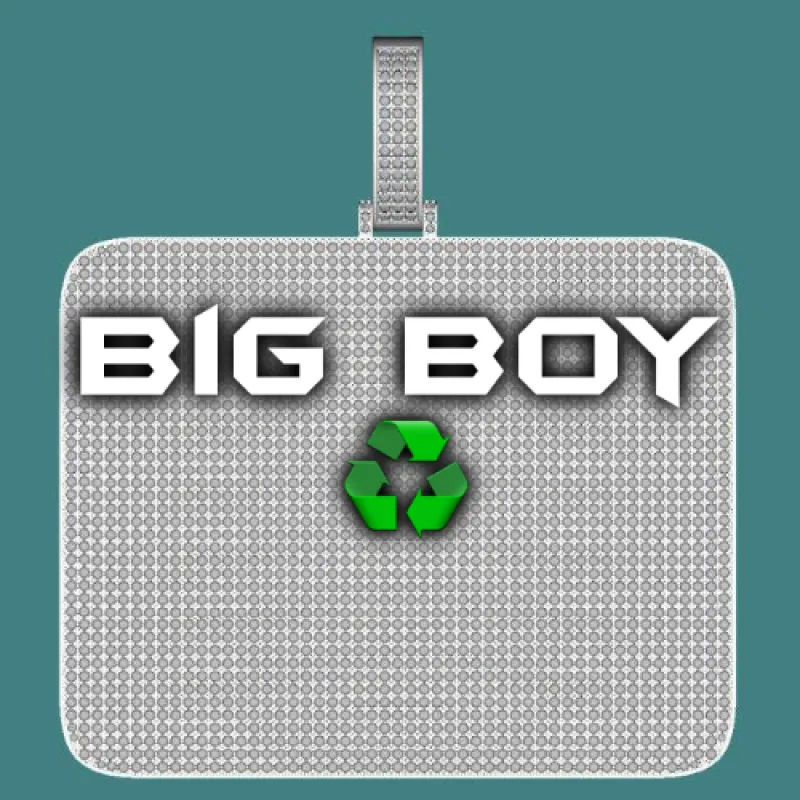 CUSTOM LETTER NECKLACE 3D BIG SQUARE sold by The GUU Shop