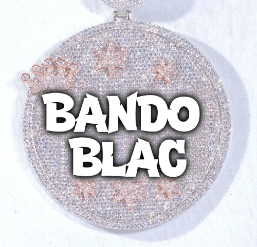 CUSTOM LETTER NECKLACE 3D BIG CROWN DISC sold by The GUU Shop