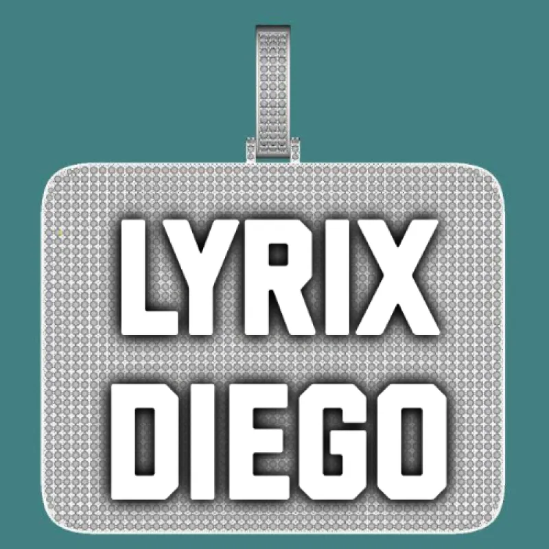 CUSTOM LETTER NECKLACE 3D BIG SQUARE sold by The GUU Shop