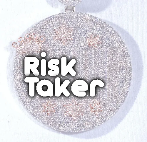 CUSTOM LETTER NECKLACE 3D BIG CROWN DISC sold by The GUU Shop