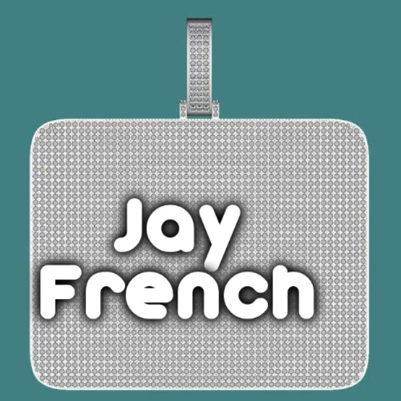 CUSTOM LETTER NECKLACE 3D BIG SQUARE sold by The GUU Shop