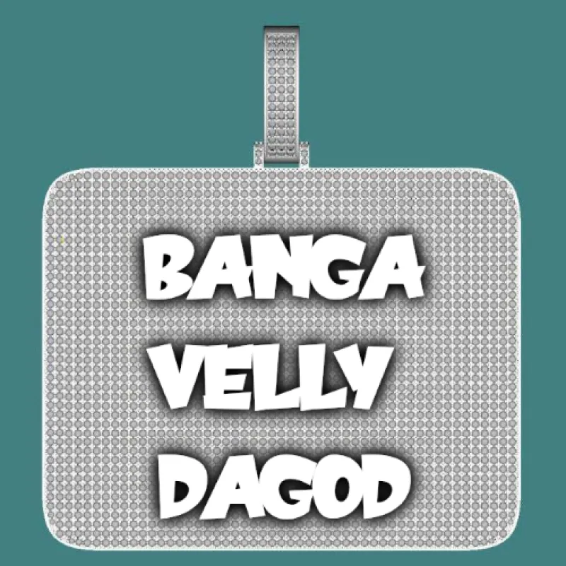 CUSTOM LETTER NECKLACE 3D BIG SQUARE sold by The GUU Shop