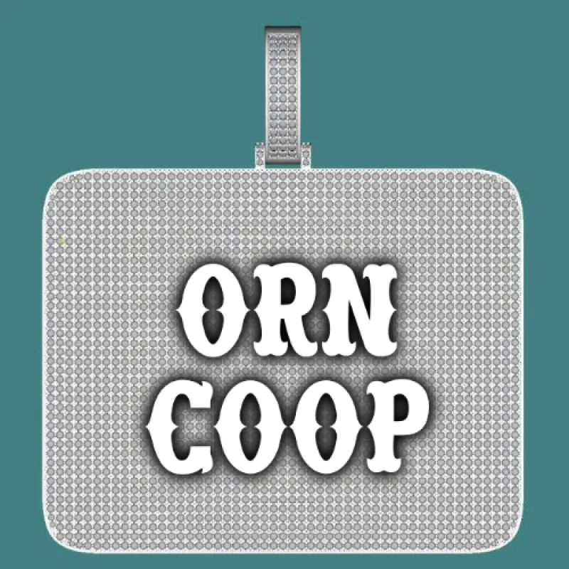 CUSTOM LETTER NECKLACE 3D BIG SQUARE sold by The GUU Shop