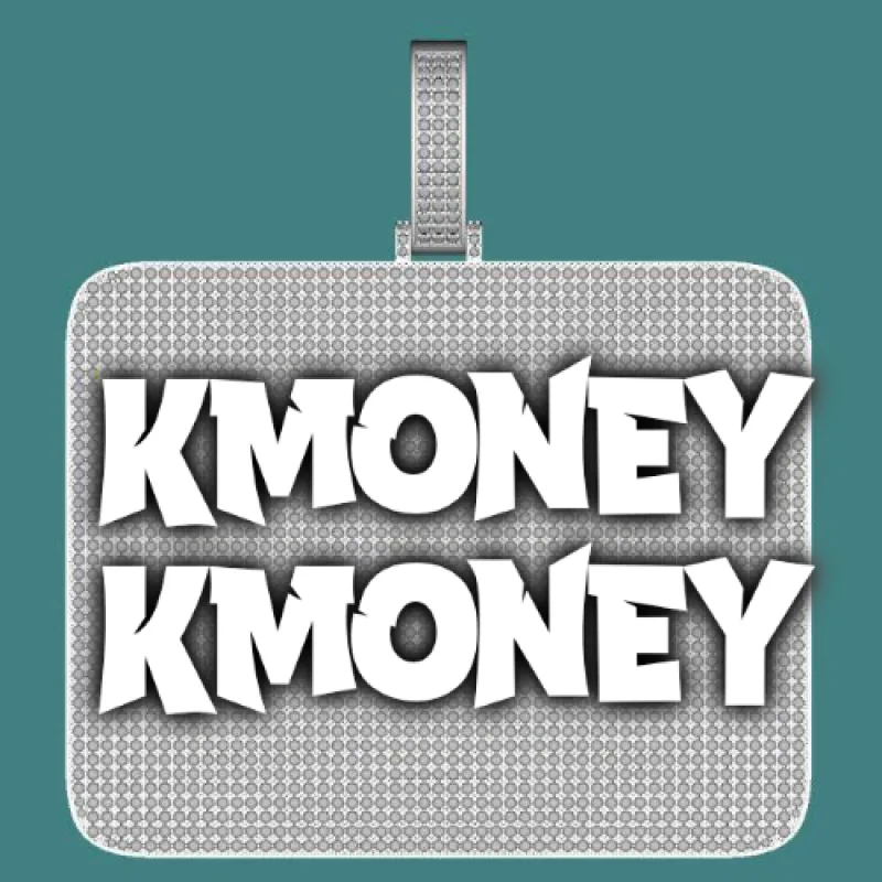 CUSTOM LETTER NECKLACE 3D BIG SQUARE sold by The GUU Shop