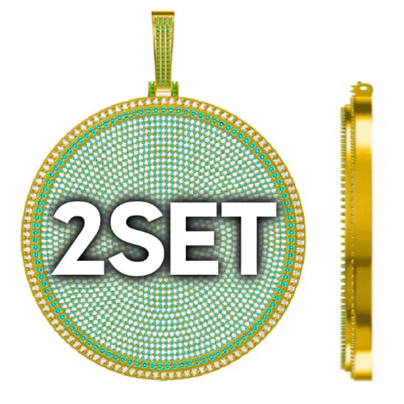 CUSTOM LETTER NECKLACE 3D BIG DISC sold by The GUU Shop