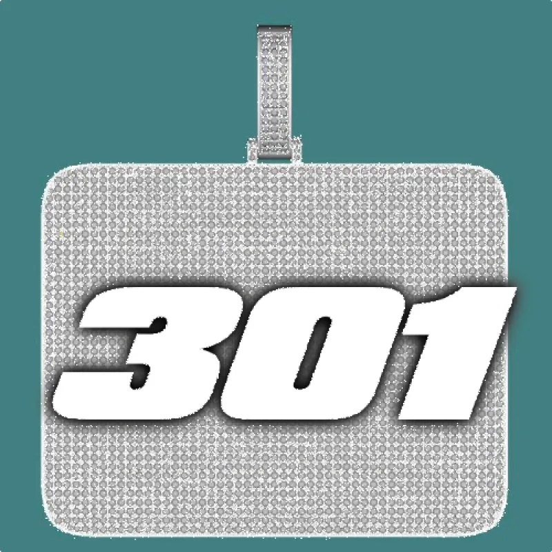 CUSTOM LETTER NECKLACE 3D BIG SQUARE sold by The GUU Shop