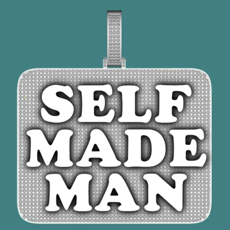 CUSTOM LETTER NECKLACE 3D BIG SQUARE sold by The GUU Shop