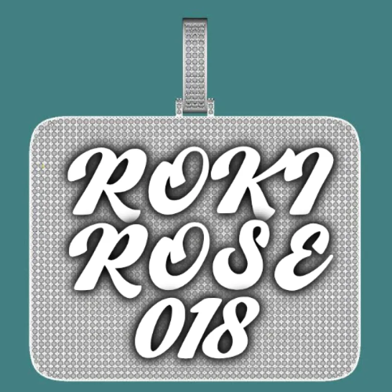 CUSTOM LETTER NECKLACE 3D BIG SQUARE sold by The GUU Shop